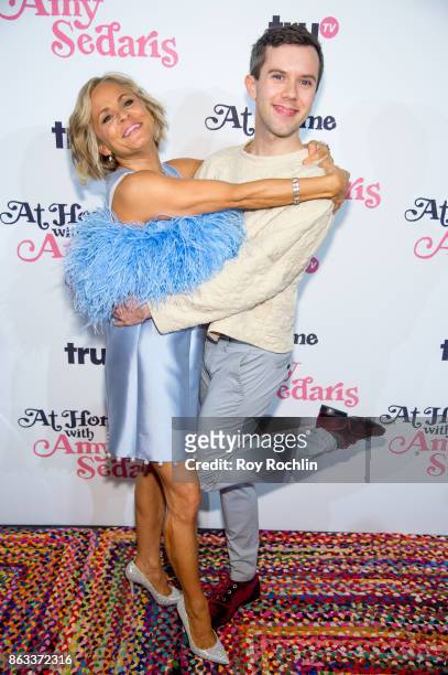 Amy Sedaris and Cole Escola attends "At Home With Amy Sedaris" New York Screening at The Bowery Hotel on October 19, 2017 in New York City.