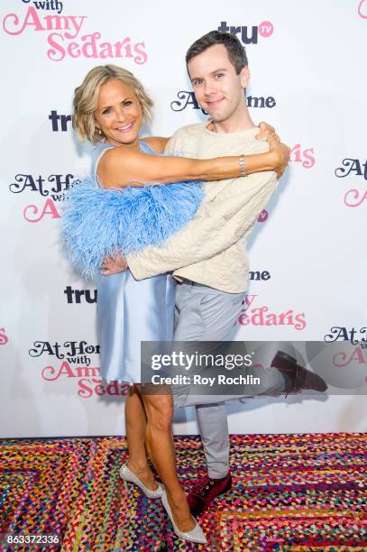 Amy Sedaris and Cole Escola attends "At Home With Amy Sedaris" New York Screening at The Bowery Hotel on October 19, 2017 in New York City.