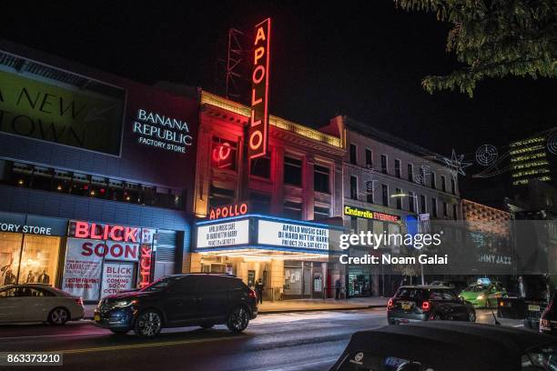 View outside The Apollo Theater on October 19, 2017 in New York City.