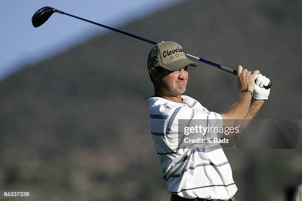 Jerry Kelly in action during the second round at the Reno-Tahoe Open, August 19 held at Montreux GC, Reno, Nevada.