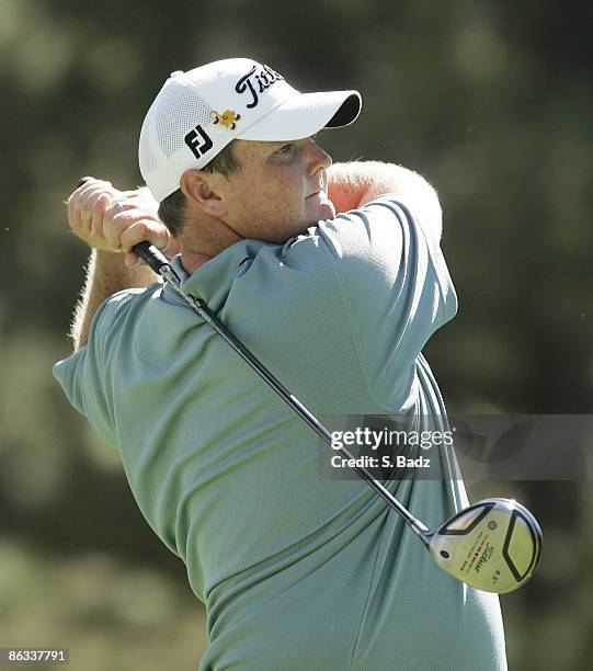 Jarrod Lyle during the third round of the Reno Tahoe Open held at Montreux Golf and Country Club in Reno, Nevada, on August 4, 2007.