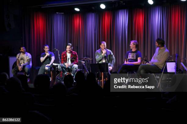 Zacky Vengeance, Johnny Christ, Synyster Gates, M. Shadows and Brooks Wackerman of Avenged Sevenfold speak with Mikael Wood at An Evening With...