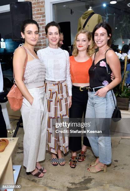 Jenny Slate, Mallory Wedding, Jane Levy and Leah Beckmann at Creatures of Comfort Celebrates Silverlake Opening hosted by Jade Lai, Jenny Slate and...