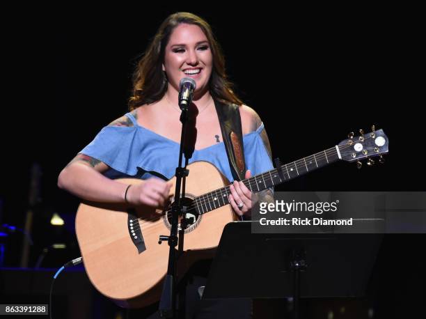 Singer/Songwriter Allie Colleen Brooks, Daughter of Garth Brooks makes her Grand Ole Opry debut during Dr. Ralph Stanley Forever: A Special Tribute...