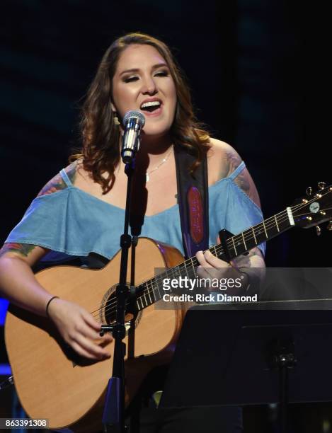 Singer/Songwriter Allie Colleen Brooks, Daughter of Garth Brooks makes her Grand Ole Opry debut during Dr. Ralph Stanley Forever: A Special Tribute...