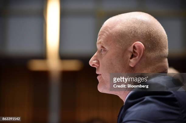 Ian Narev, chief executive officer of Commonwealth Bank of Australia , attends a hearing before the House of Representatives Standing Committee on...