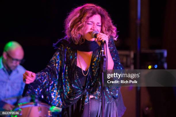 Nikka Costa performs onstage at the Swing Fore The Vets Charity Golf Tournament on October 19, 2017 in Rancho Santa Margarita, California.