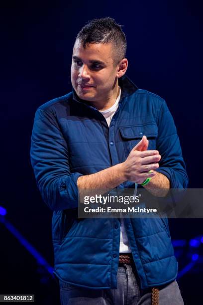 Musician Rostam Batmanglij performs onstage at The Greek Theatre on October 19, 2017 in Los Angeles, California.