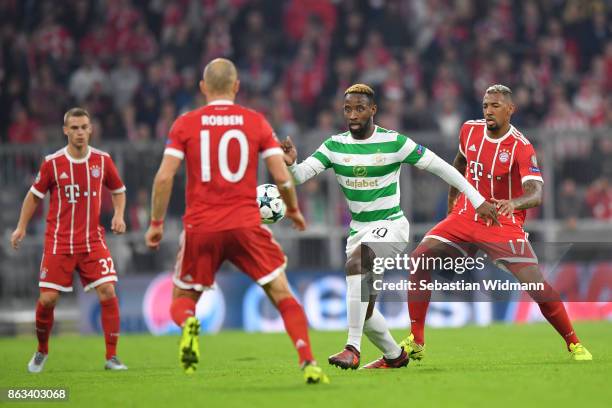 Moussa Dembele of Celtic FC in action during the UEFA Champions League group B match between Bayern Muenchen and Celtic FC at Allianz Arena on...