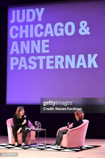 Anne Pasternak and Judy Chicago attend the 2017 Yes! Gala at Brooklyn Museum on October 19, 2017 in New York City.