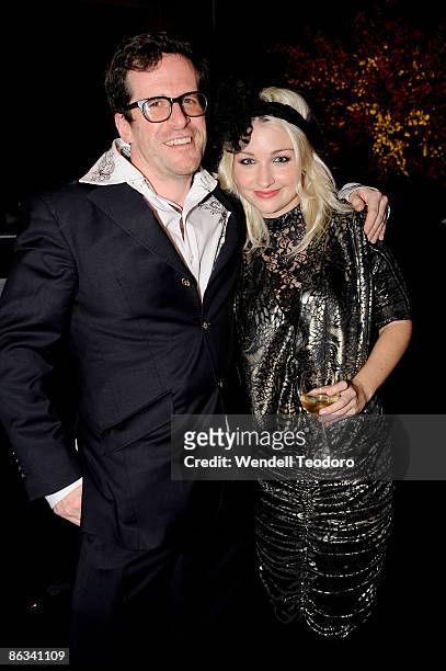 Markus Graham and Kate Miller Heidke arrives for the official after party for 'Jerry Springer The Opera' at the Sydney Opera House on April 22, 2009...