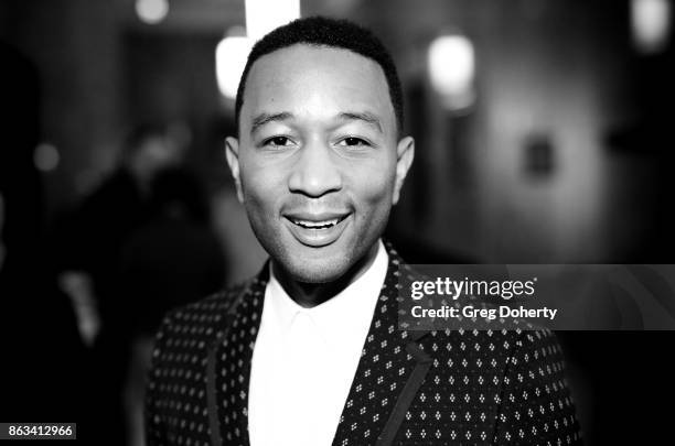 Singer-songwriter John Legend Attends "Turn Me Loose" at Wallis Annenberg Center for the Performing Arts on October 19, 2017 in Beverly Hills,...