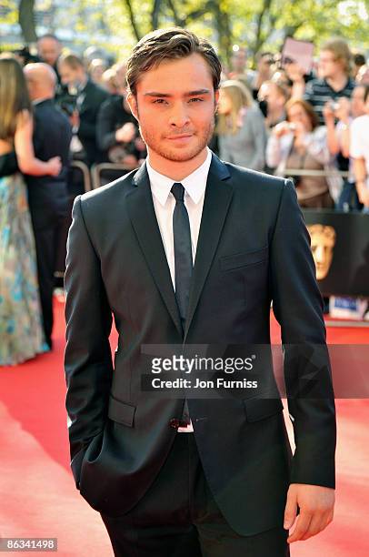 Ed Westwick arrives at the British Academy Television Awards held at The Royal Festival Hall on April 26, 2009 in London, England.