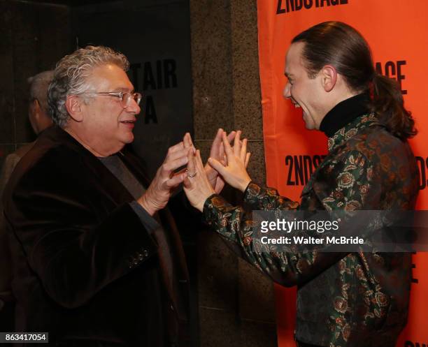 Harvey Fierstein and Jordan Roth attend the Off-Broadway Opening Night performance of the Second Stage Production on 'Torch Song' on October 19, 2017...