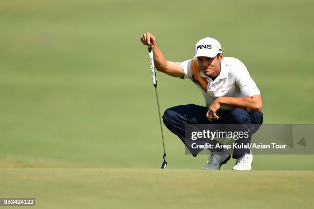 Johannes Veerman of the USA pictured during round two of the Macao Open 2017 at Macau Golf and Country Club on October 20, 2017 in Macau, Macau.