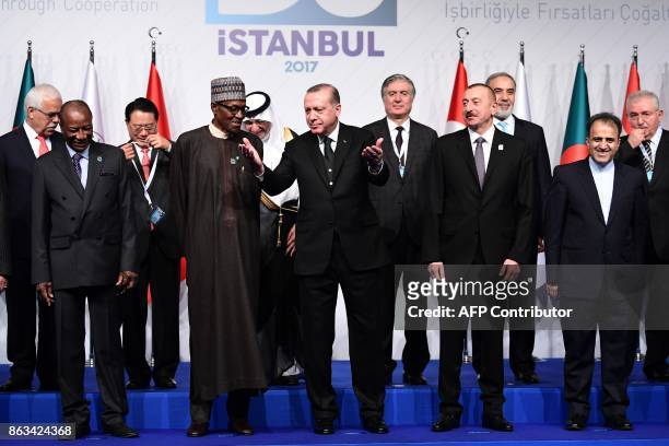 President of Turkey Recep Tayyip Erdogan , President of Azerbaijan Ilham Aliyev , Secretary General of D-8 Seyyid Ali Muhammed , President of Nigeria...
