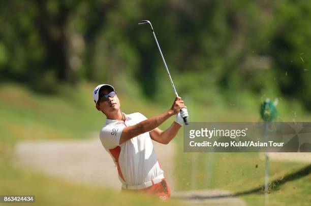 Yikeun Chang of Korea pictured during round two of the Macao Open 2017 at Macau Golf and Country Club on October 20, 2017 in Macau, Macau.