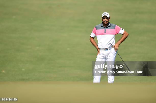 Gaganjeet Bhullar of India pictured during round two of the Macao Open 2017 at Macau Golf and Country Club on October 20, 2017 in Macau, Macau.