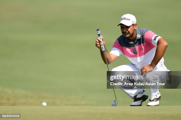 Gaganjeet Bhullar of India pictured during round two of the Macao Open 2017 at Macau Golf and Country Club on October 20, 2017 in Macau, Macau.