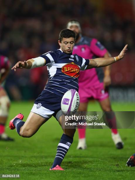 Hugo Verdu of Agen during the European Rugby Challenge Cup Pool 3 match between Gloucester and Agen at Kingsholm on October 19, 2017 in Gloucester,...