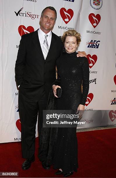 Brent Miller and actress Sheree J. WIlson arrives at the 2008 MusiCares Person of the Year gala honoring Aretha Franklin held at the Los Angeles...
