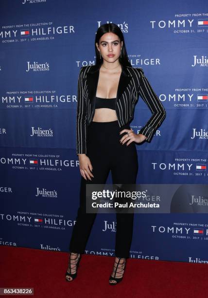 Fashion Model Amelia Gray Hamlin attends the Tommy Hilfiger VIP reception and Julien's Auctions on October 19, 2017 in Los Angeles, California.