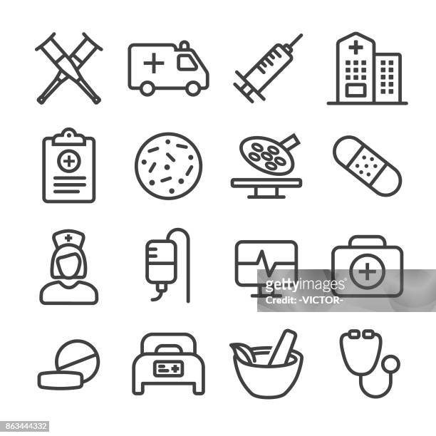 medical icon - line series - access icon stock illustrations