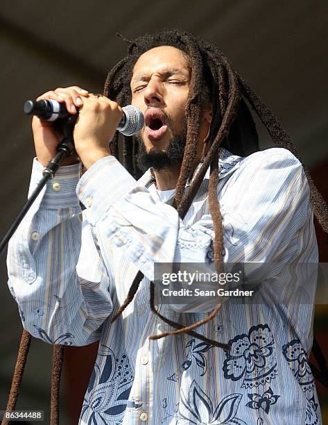 Julian Marley performs during the 40th Annual New Orleans Jazz & Heritage Festival Presented by Shell at the Fair Grounds Race Course on May 1, 2009...