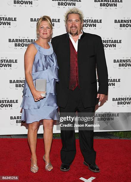 Lori Fieri and Guy Fieri attend the Barnstable Brown Party Celebrating The 135th Kentucky Derby at Barnstable Brown House on May 1, 2009 in...