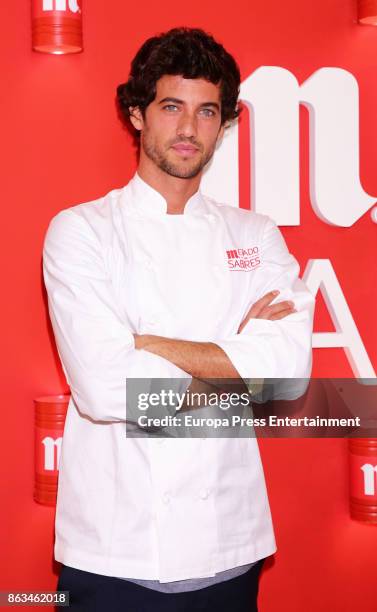 The winner of TV MasterChef Jorge Brazalez attends the opening of IV Sabores Market on October 19, 2017 in Madrid, Spain.