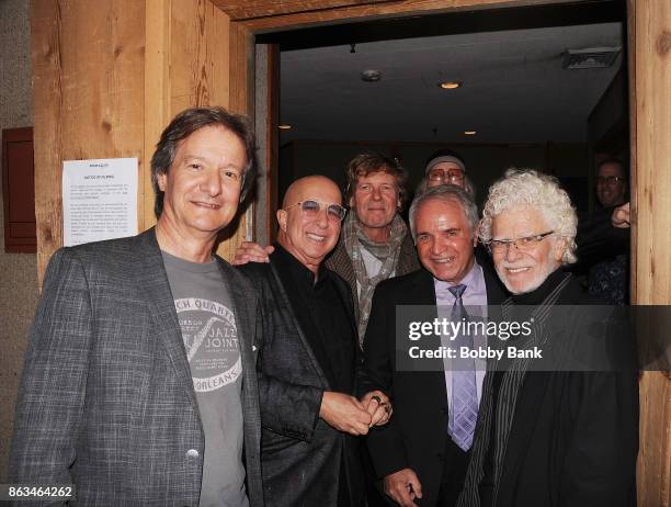 Allan Schwartzberg, Godfrey Diamond, Charles Calello, musician Paul Shaffer, music engineer/mixer Bob Clearmountain attends the Tony Bongiovi...