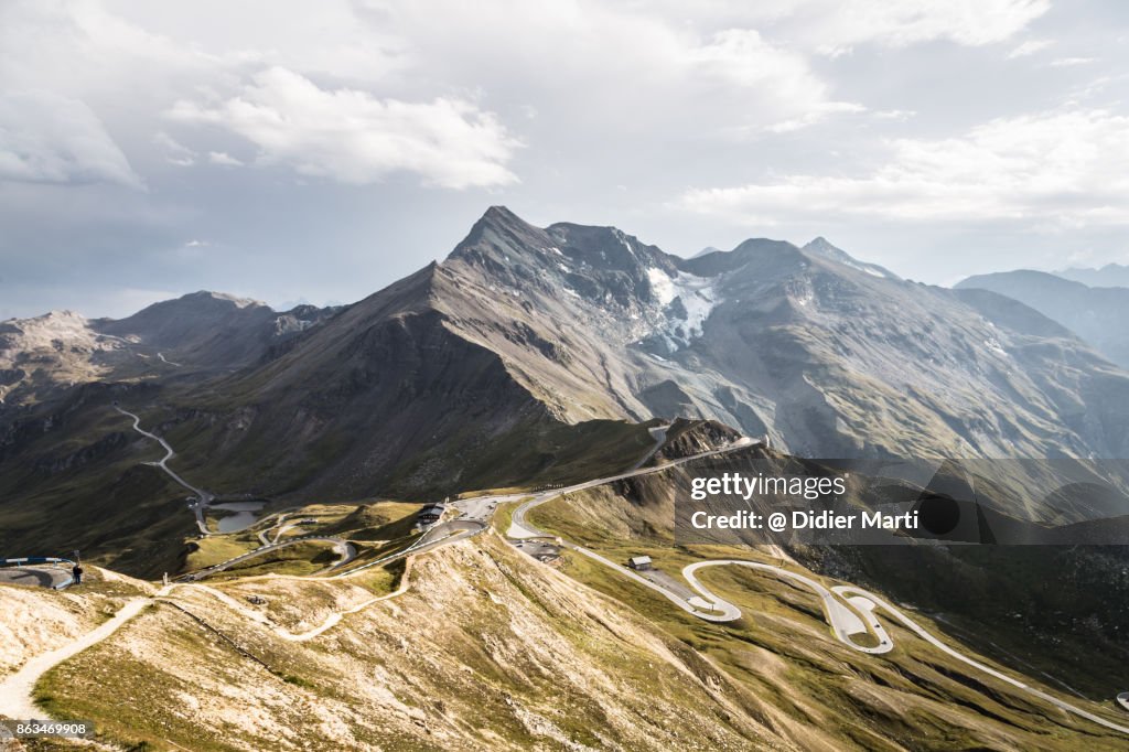 Grossglockner mountain pass in Austria in the Alps