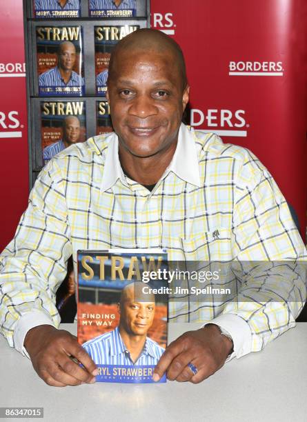 Darryl Strawberry promotes "Straw" at Borders Wall Street on May 1, 2009 in New York City.