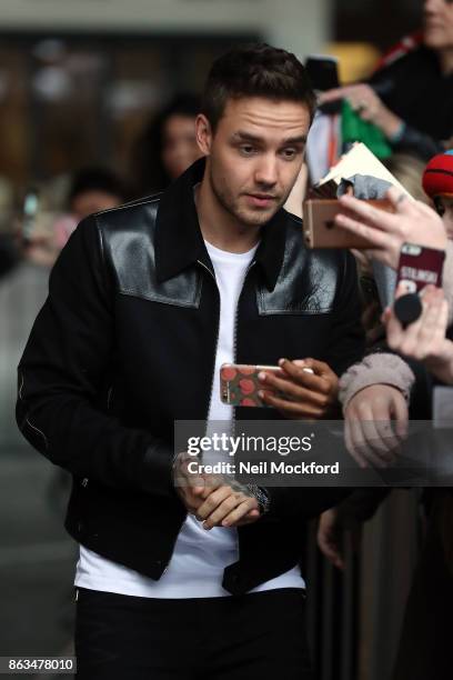 Liam Payne at BBC Radio One on October 20, 2017 in London, England.