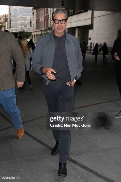 Jeff Goldblum at BBC Radio Studios on October 20, 2017 in London, England.