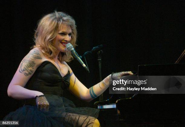 Our Lady J performs on stage at the Purcell Room on May 2, 2009 in London, England.