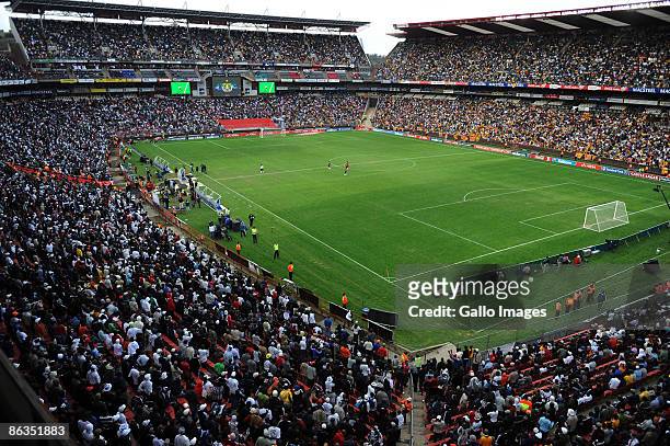 General view of the stadium during the Absa Premiership match between Orlando Pirates and Kaizer Chiefs from Coca Cola Park on May 2, 2009 in...