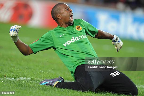 Chiefs goalkeeper Itumeleng Khune during the Absa Premiership match between Orlando Pirates and Kaizer Chiefs from Coca Cola Park on May 2, 2009 in...