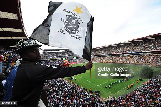 Pirates fan during the Absa Premiership match between Orlando Pirates and Kaizer Chiefs from Coca Cola Park on May 2, 2009 in Johannesburg, South...