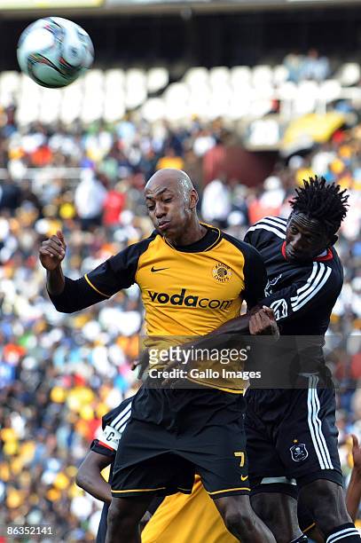 Chiefs Kaizer Motuang jnr and Destin Makita during the Absa Premiership match between Orlando Pirates and Kaizer Chiefs from Coca Cola Park on May 2,...