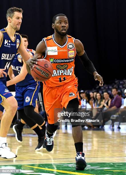 Scoochie Smith of the Taipans in action during the round three NBL match between the Brisbane Bullets and the Cairns Taipans at the Brisbane...