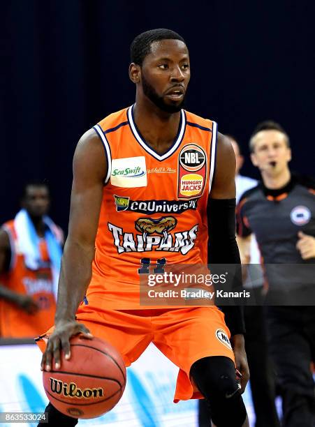 Scoochie Smith of the Taipans in action during the round three NBL match between the Brisbane Bullets and the Cairns Taipans at Brisbane...