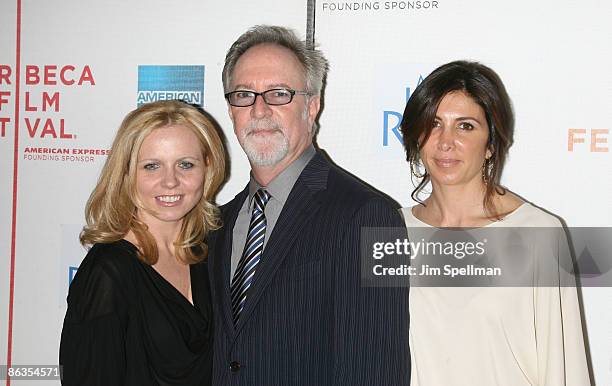 Producer Michelle Chydzik, Gary Goetzman, and producer Nathalie Marciano attend the premiere of "My Life in Ruins" during the 8th Annual Tribeca Film...