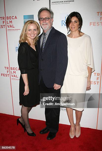 Producer Michelle Chydzik, Gary Goetzman, and producer Nathalie Marciano attend the premiere of "My Life in Ruins" during the 8th Annual Tribeca Film...