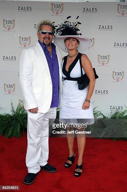 Guy Fieri and Lori Fieri arrive the 135th Kentucky Derby at Churchill Downs on May 2, 2009 in Louisville, Kentucky.