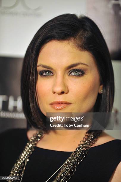 Jodi Lyn O'Keefe poses for a picture at the Genlux Magazines Britweek Designer Of The Year Fashion Show And Awards May 2, 2009 held at the Pacific...