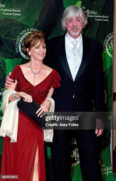 Author Nora Roberts and her husband Bruce Wilder attend the 2009 Mint Jubilee Derby Eve Gala at the Galt House Hotel & Suites on May 1, 2009 in...