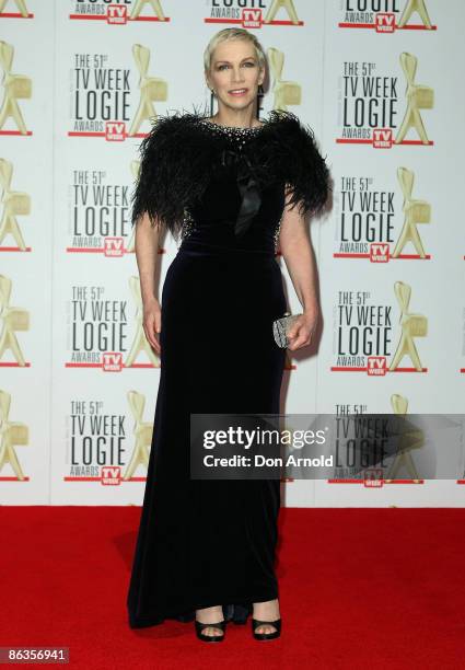 Annie Lennox arrives for the 51st TV Week Logie Awards at the Crown Towers Hotel and Casino on May 3, 2009 in Melbourne, Australia.