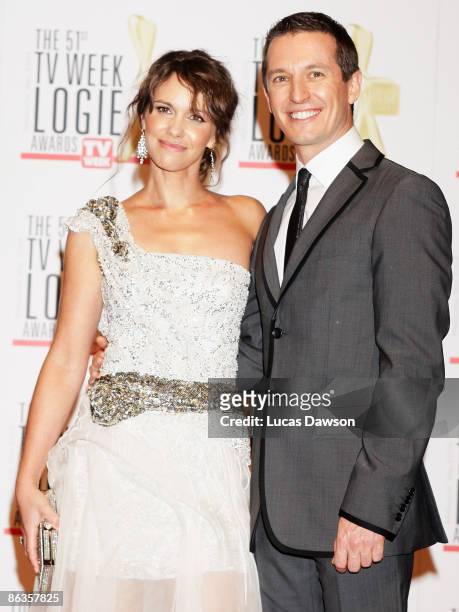 Personality Rove McManus and Tasma Walton arrive for the 51st TV Week Logie Awards at the Crown Towers Hotel and Casino on May 3, 2009 in Melbourne,...