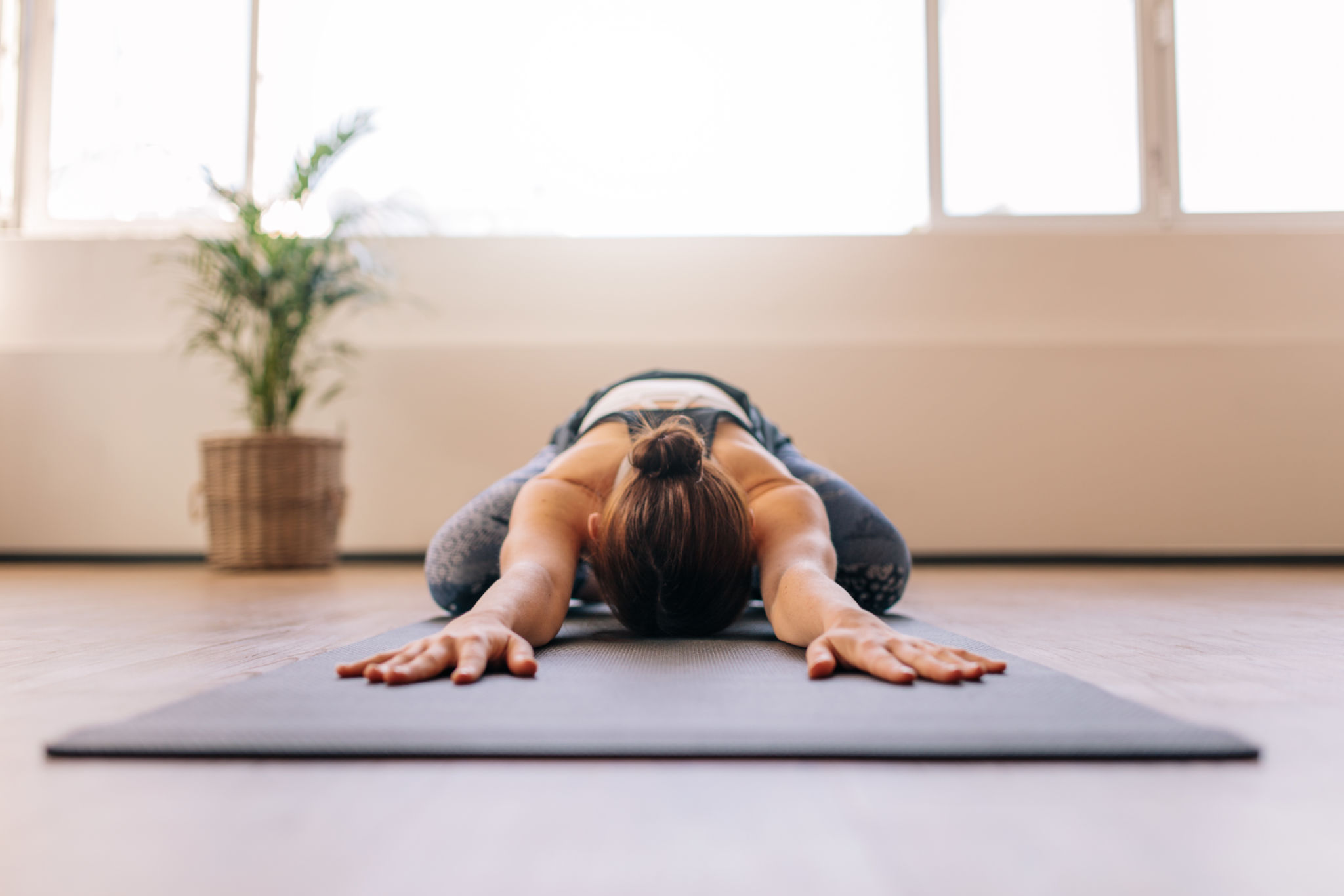 Fitness woman working out on yoga mat Fitness woman working out on yoga mat